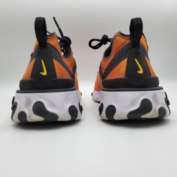 Nike React Element 55 Mens Sneakers Size 10.5 BQ9241 001 Sunrise Orange Black - Picture 5 of 16